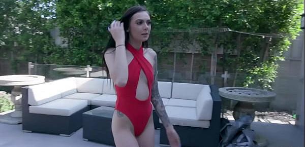  Horny teen Marley Brinx whipping step uncles dick out onto her eager tongue